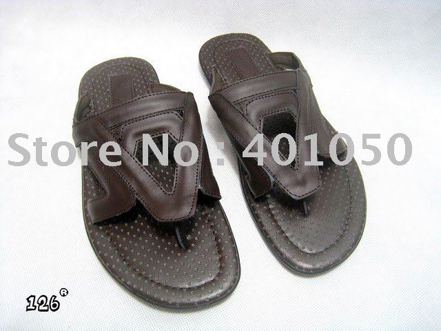 Men's Soft-skinned Genuine Leather Baboosh Chinela Slippers