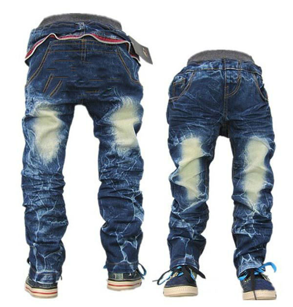 Children's Denim Long Pocket Elastic Waist Casual Jeans