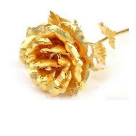 Golden Roses With Leaf Flowers & Wreaths