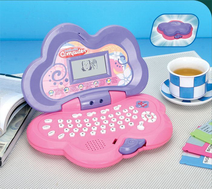 Purple & Red Plastic With Many Buttons Learning Computer