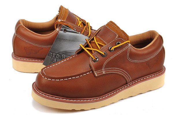 Men's Red Wing Round Toe Genuine Leather Casual Shoes