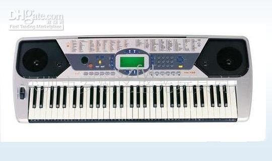 White & Black Large-screen LCD Backlight Display 128 Tones Organ Electronic