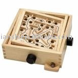Square Shape Ivory Wooden Maze Intellective Toy