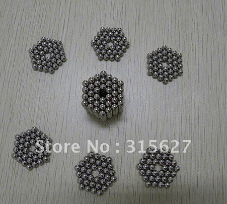 Magnetic Balls Light Black Hexagon Shape Educational Toys