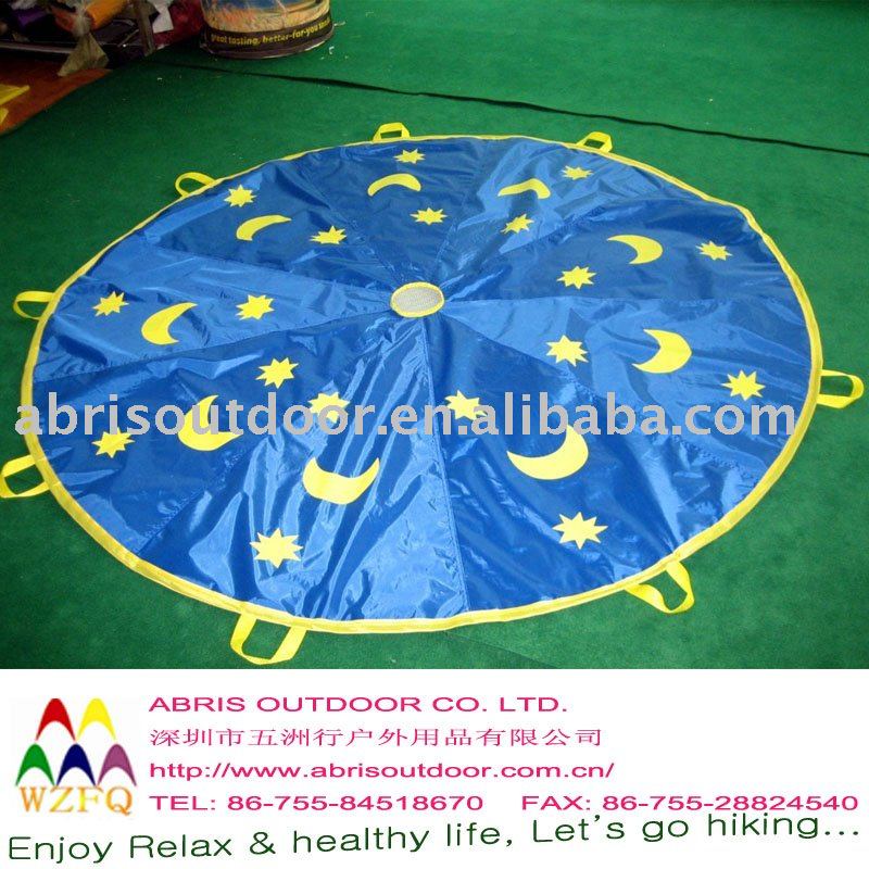 Star & Moon Images On Blue & Yellow Round Shape Physical Sports Toys