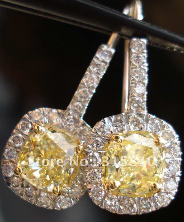 Silver With Diamond Stainless Steel Earrings