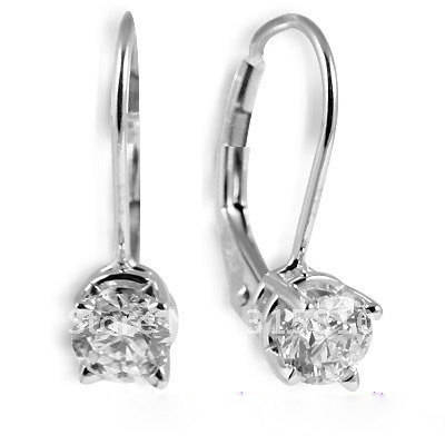With Diamond Silver Alloy Earrings
