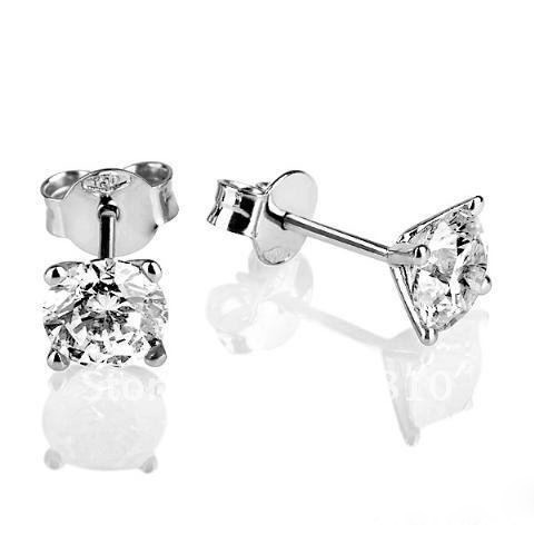 Silver With Pearl Stainless Steel Earrings