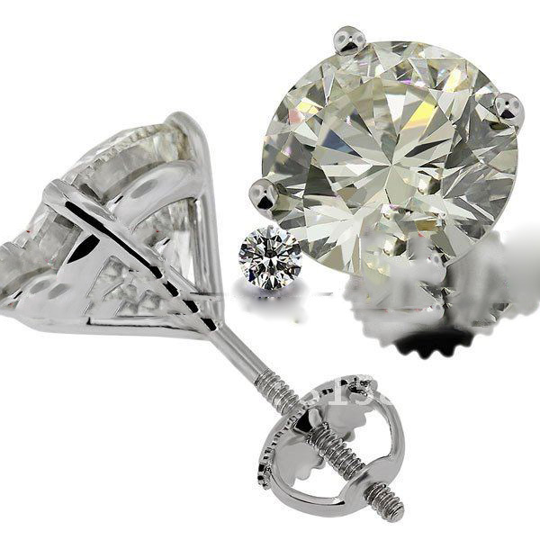 Round Shape With Diamond Stainless Steel Earrings