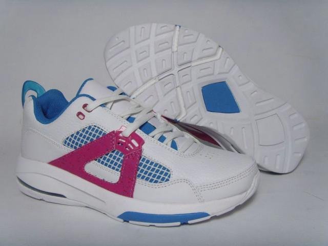 Cotton & Genuine Leather White & Blue With Tie Women's Casual Shoes