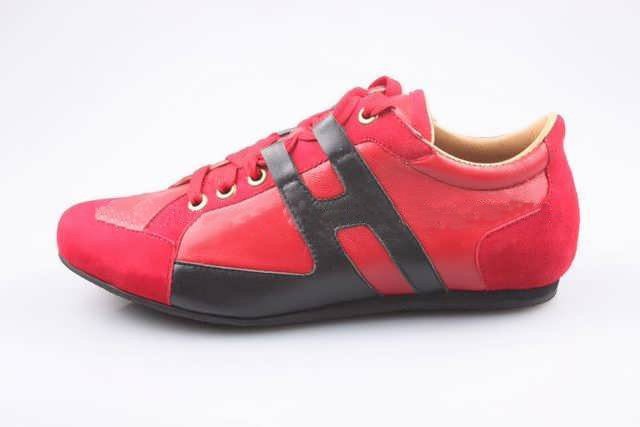Red With Tie Leather & EVA Women's Casual Shoes