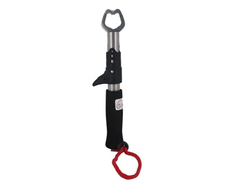 Stainless Steel One-handed Operation Fishing Gripper (Black)