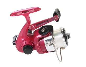 Pen Design Super Light Weight Aluminum Spinning Fishing Rod with Bait (Red)
