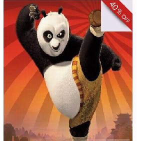 White & Black Waterproof Kung Fu Panda Dolls