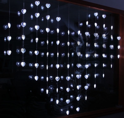 White LED String Light Big Heart Shape Christmas Decorations