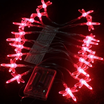 Red Dragonfly Decorative LED String Light Christmas Decorations