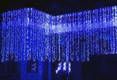 Waterfall Style Blue LED String Lamp Christmas Decorations