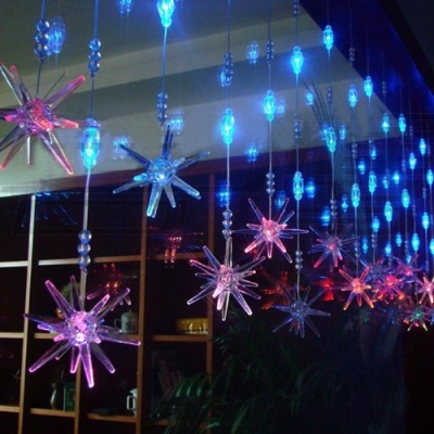 Colorful LED String Light Thorny Ball Shape Christmas Decorations