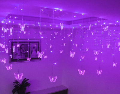 Ceiling Purple LED String Lamp Christmas Decorations