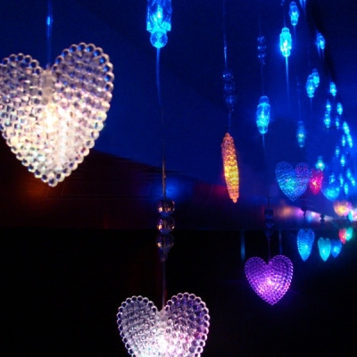 Colorful Heart Sparkling LED String Light Christmas Decorations