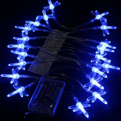 Blue Dragonfly Shape LED String Light Christmas Decorations