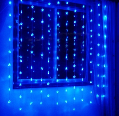 Blue Color Glittering LED Light Christmas Decorations