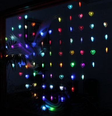 Colorful Heart-shaped LED String Light Christmas Decorations