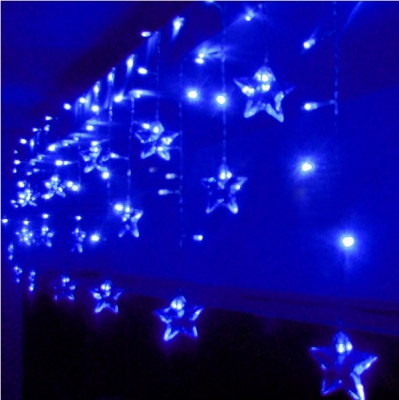 Flickering Stars Blue LED Light Christmas Decorations