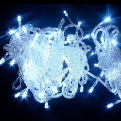 Ultra Long 10 Meters White Glittery LED Light Christmas Decorations
