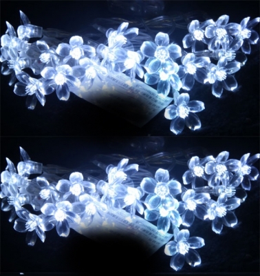 With Crystal White Flower Shape LED Electronic Component Christmas Decorations