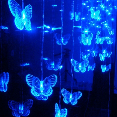 Butterfly Blue Luminous LED String Light Christmas Decorations