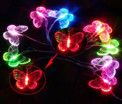 LED Light Butterfly Shape String Christmas Decorations