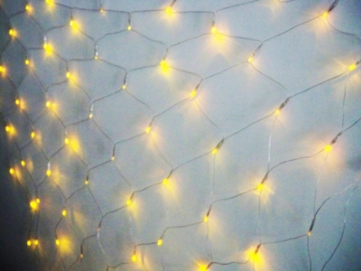 Yellow String Meshwork LED Light Christmas Decorations