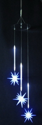 Blue Thorny Ball LED Wind Bell Christmas Lights