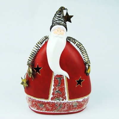 Ceramic Santa Claus Decoration Red & White Christmas Crafts