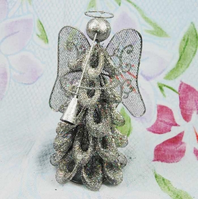 Silver Iron With Trumpet Angel Christmas Crafts