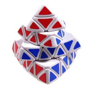 Pyramidal White Edge Sticker Speed Cube