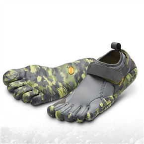 Five Toes Rubber Sole & Leather Army Green Men's Casual Shoes