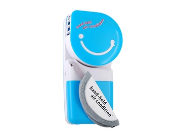 Mini Unique Hand-held Blue Air Condition & Fan