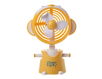 Mini TV Set Shape Cheer-up Yellow USB Fan