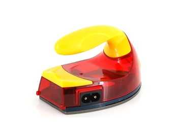 With Ergonomic Handle Yellow & Red Adjustable Temperature Control Mini Iron