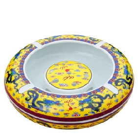 Ceramic Fashion Big Size Chinese Dragon Pattern On Ashtrays