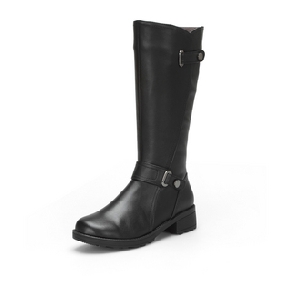 High-topped Leather Casual Women's Boots