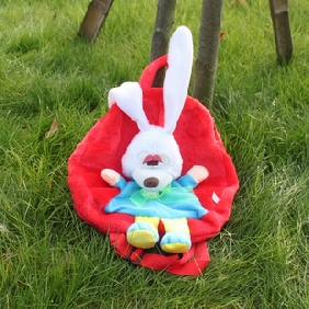 With Rabbit On Gifts Plush Kids Backpacks