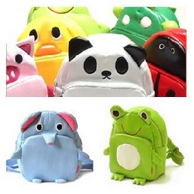 Shoulders Cute Animal Shape PU Kids Backpacks