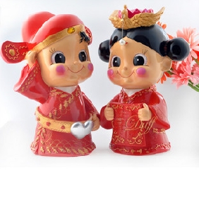 Resin Hand-painted Dolls Wedding Gifts