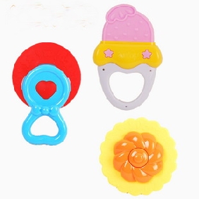 3 Pieces Poach Gutta-percha Baby Rattles
