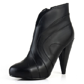 With Zipper Thick Heeled Platform Women's Ankle Boots