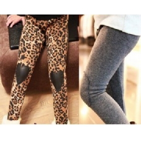 Leopard With Heart Shape Cold Resistant Children's Pants & Trousers