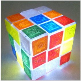 Square Shape With Night Lights Three Layers Cube